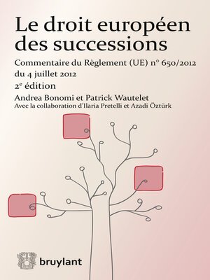 cover image of Le droit européen des successions